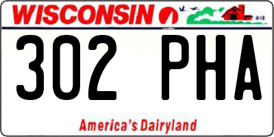 WI license plate 302PHA