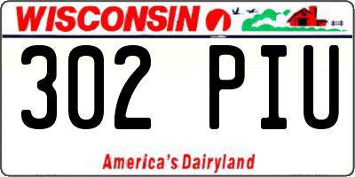 WI license plate 302PIU