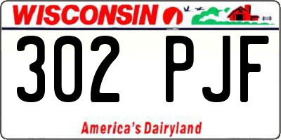 WI license plate 302PJF