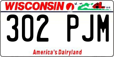 WI license plate 302PJM
