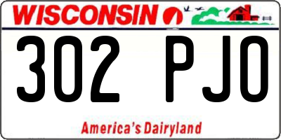WI license plate 302PJO