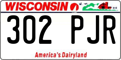 WI license plate 302PJR