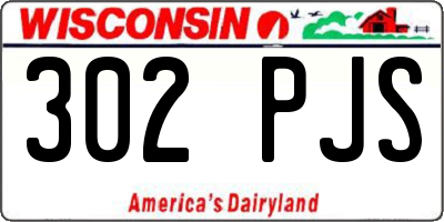 WI license plate 302PJS