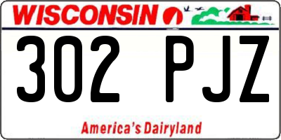 WI license plate 302PJZ