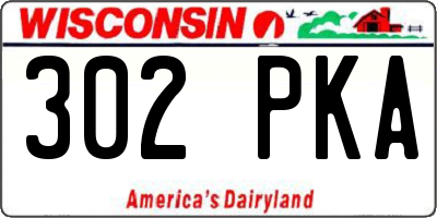 WI license plate 302PKA