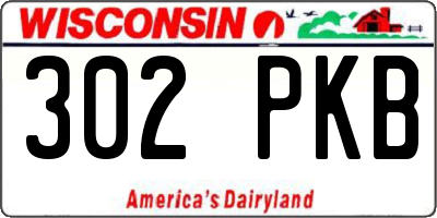 WI license plate 302PKB