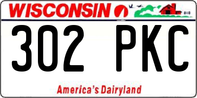 WI license plate 302PKC