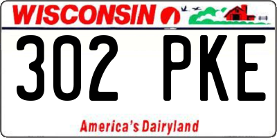 WI license plate 302PKE