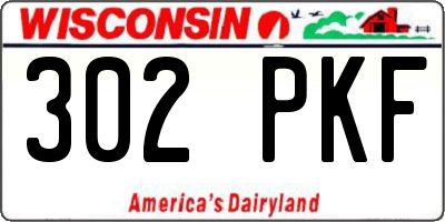WI license plate 302PKF