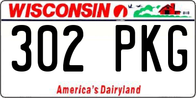 WI license plate 302PKG