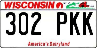 WI license plate 302PKK