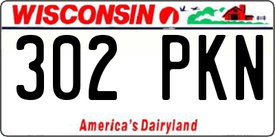 WI license plate 302PKN