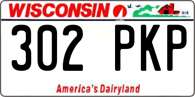 WI license plate 302PKP