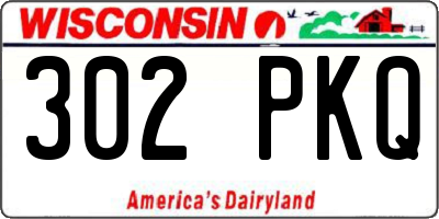WI license plate 302PKQ