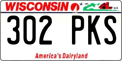 WI license plate 302PKS