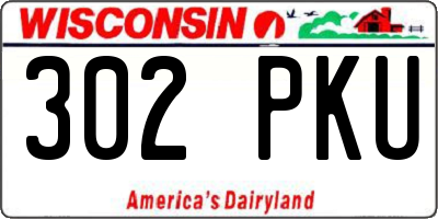 WI license plate 302PKU