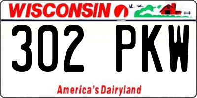 WI license plate 302PKW