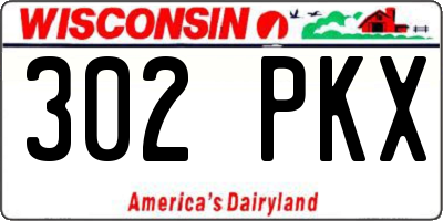 WI license plate 302PKX