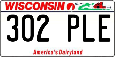 WI license plate 302PLE