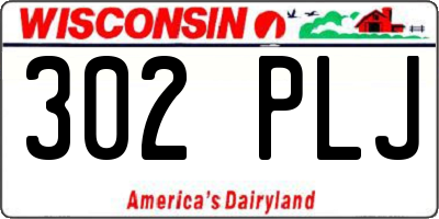 WI license plate 302PLJ