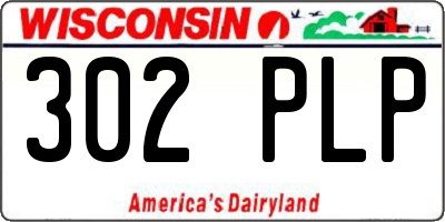 WI license plate 302PLP