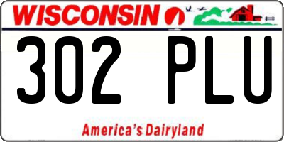 WI license plate 302PLU