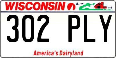 WI license plate 302PLY