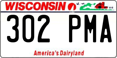 WI license plate 302PMA