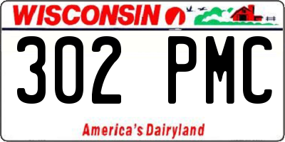 WI license plate 302PMC