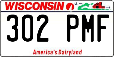 WI license plate 302PMF