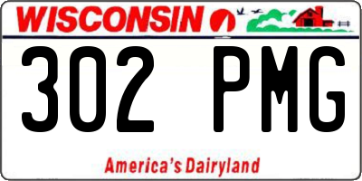 WI license plate 302PMG
