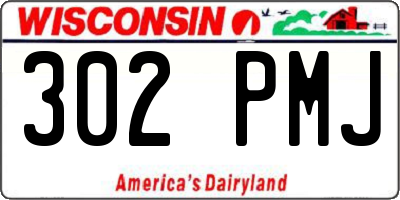 WI license plate 302PMJ