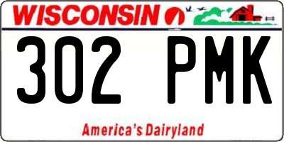 WI license plate 302PMK