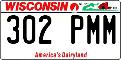 WI license plate 302PMM