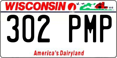 WI license plate 302PMP