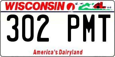 WI license plate 302PMT