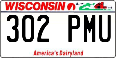WI license plate 302PMU
