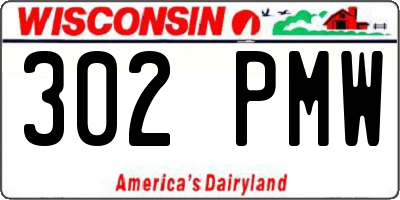 WI license plate 302PMW