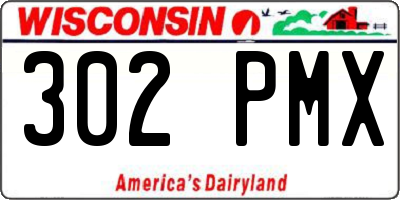 WI license plate 302PMX