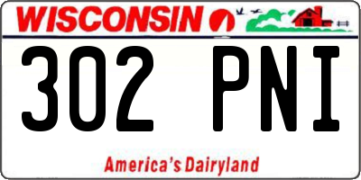 WI license plate 302PNI
