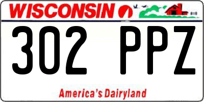 WI license plate 302PPZ