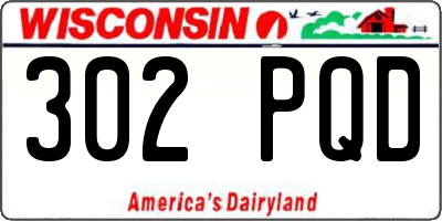 WI license plate 302PQD