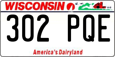 WI license plate 302PQE