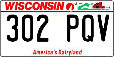 WI license plate 302PQV