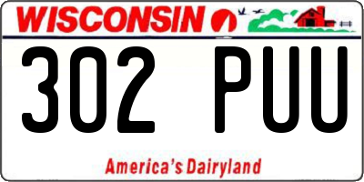 WI license plate 302PUU
