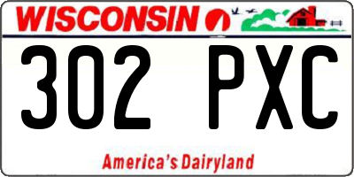 WI license plate 302PXC