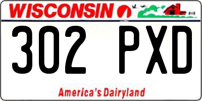 WI license plate 302PXD