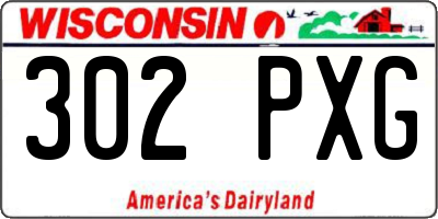 WI license plate 302PXG
