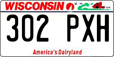 WI license plate 302PXH