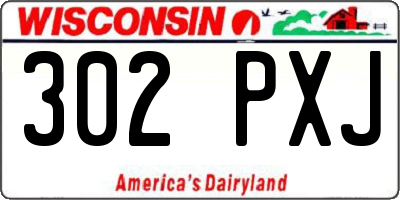 WI license plate 302PXJ